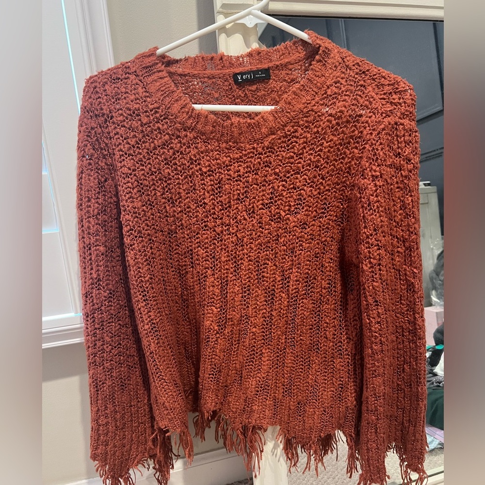 Very J burnt orange sweater. Size small
